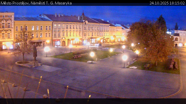 Město Prostějov - Náměstí T. G. Masaryka - 24.10.2025 v 18:15 Město Prostějov - Náměstí T. G. Masaryka - 24.10.2025 v 18:15