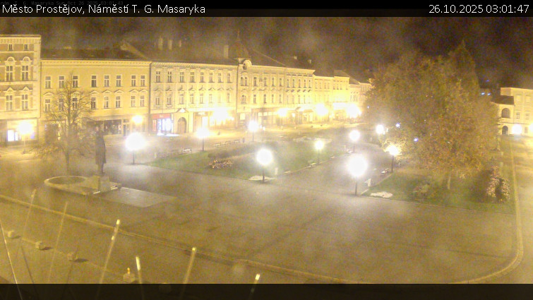 Město Prostějov - Náměstí T. G. Masaryka - 26.10.2025 v 03:01 Město Prostějov - Náměstí T. G. Masaryka - 26.10.2025 v 03:01