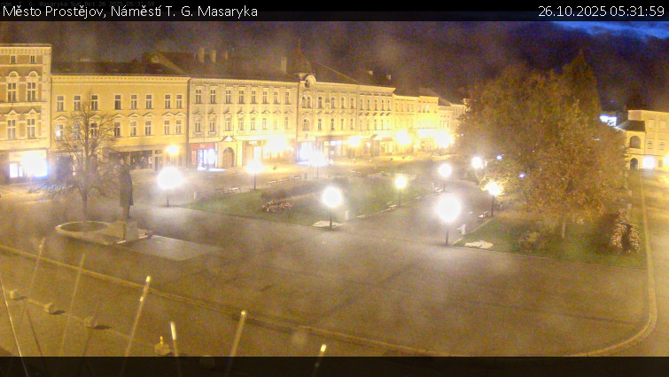 Město Prostějov - Náměstí T. G. Masaryka - 26.10.2025 v 05:31 Město Prostějov - Náměstí T. G. Masaryka - 26.10.2025 v 05:31