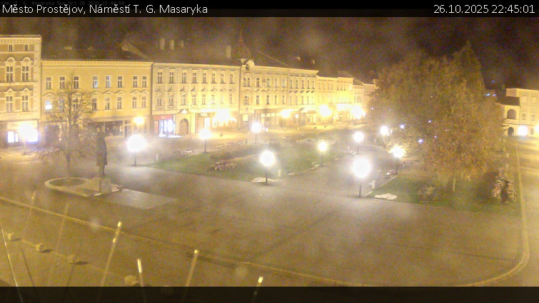 Město Prostějov - Náměstí T. G. Masaryka - 26.10.2025 v 22:45 Město Prostějov - Náměstí T. G. Masaryka - 26.10.2025 v 22:45