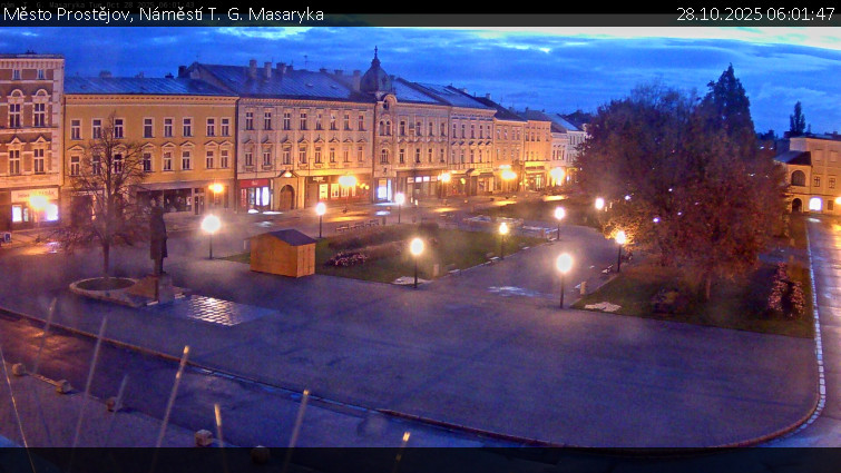 Město Prostějov - Náměstí T. G. Masaryka - 28.10.2025 v 06:01 Město Prostějov - Náměstí T. G. Masaryka - 28.10.2025 v 06:01