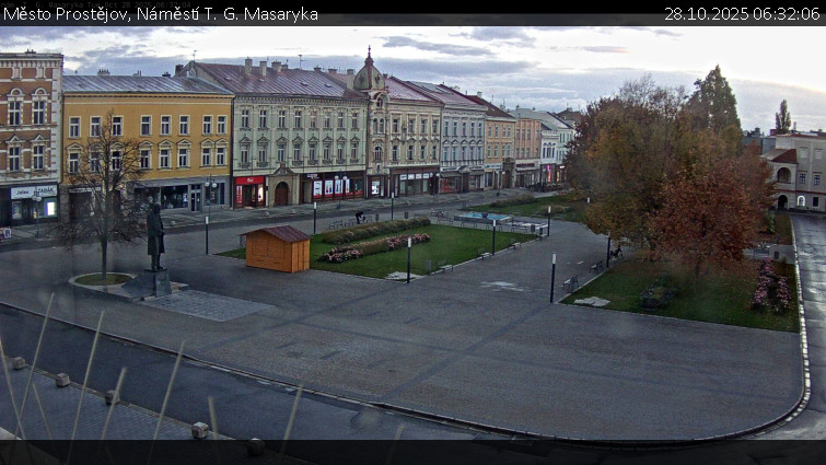 Město Prostějov - Náměstí T. G. Masaryka - 28.10.2025 v 06:32 Město Prostějov - Náměstí T. G. Masaryka - 28.10.2025 v 06:32