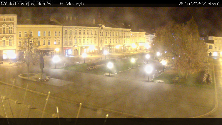 Město Prostějov - Náměstí T. G. Masaryka - 28.10.2025 v 22:45 Město Prostějov - Náměstí T. G. Masaryka - 28.10.2025 v 22:45