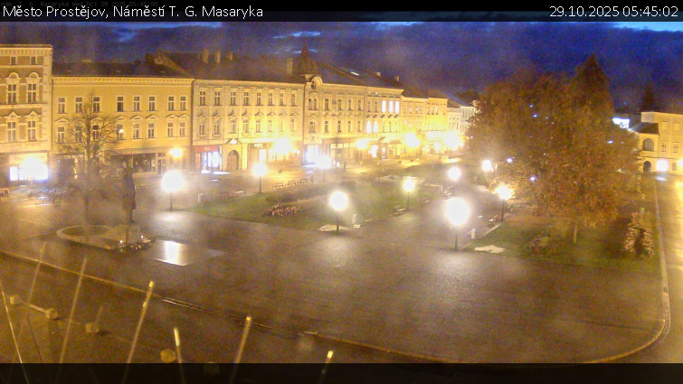 Město Prostějov - Náměstí T. G. Masaryka - 29.10.2025 v 05:45 Město Prostějov - Náměstí T. G. Masaryka - 29.10.2025 v 05:45
