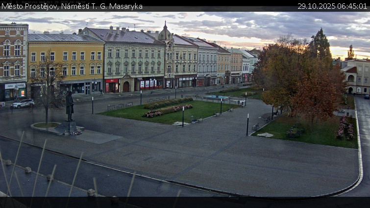Město Prostějov - Náměstí T. G. Masaryka - 29.10.2025 v 06:45 Město Prostějov - Náměstí T. G. Masaryka - 29.10.2025 v 06:45