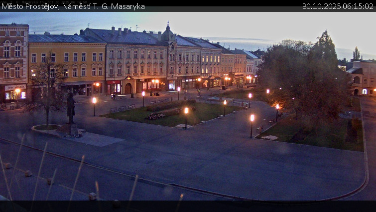 Město Prostějov - Náměstí T. G. Masaryka - 30.10.2025 v 06:15 Město Prostějov - Náměstí T. G. Masaryka - 30.10.2025 v 06:15