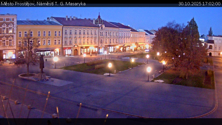 Město Prostějov - Náměstí T. G. Masaryka - 30.10.2025 v 17:02 Město Prostějov - Náměstí T. G. Masaryka - 30.10.2025 v 17:02