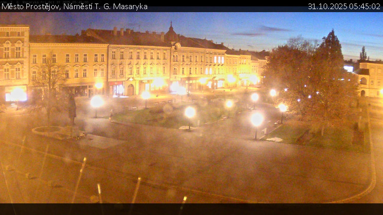 Město Prostějov - Náměstí T. G. Masaryka - 31.10.2025 v 05:45 Město Prostějov - Náměstí T. G. Masaryka - 31.10.2025 v 05:45