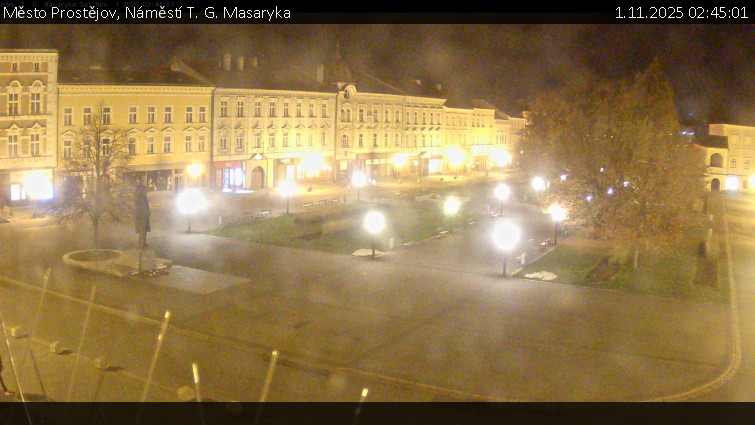 Město Prostějov - Náměstí T. G. Masaryka - 1.11.2025 v 02:45 Město Prostějov - Náměstí T. G. Masaryka - 1.11.2025 v 02:45