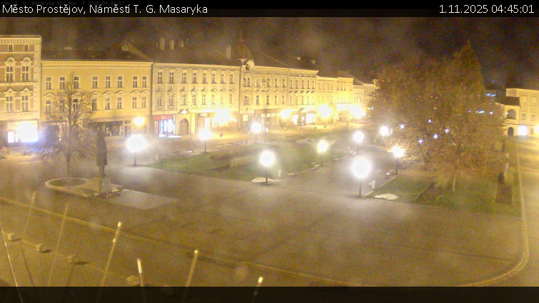 Město Prostějov - Náměstí T. G. Masaryka - 1.11.2025 v 04:45 Město Prostějov - Náměstí T. G. Masaryka - 1.11.2025 v 04:45