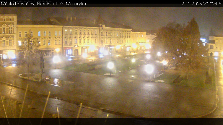 Město Prostějov - Náměstí T. G. Masaryka - 2.11.2025 v 20:02 Město Prostějov - Náměstí T. G. Masaryka - 2.11.2025 v 20:02