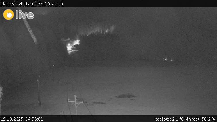 Skiareál Mezivodí - Ski Mezivodí - 19.10.2025 v 04:55 Skiareál Mezivodí - Ski Mezivodí - 19.10.2025 v 04:55