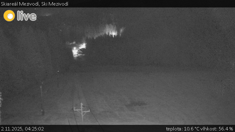 Skiareál Mezivodí - Ski Mezivodí - 2.11.2025 v 04:25 Skiareál Mezivodí - Ski Mezivodí - 2.11.2025 v 04:25