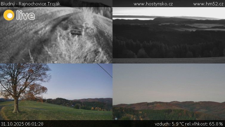 Bludný - Rajnochovice Troják - Sdružený snímek Bludný - 31.10.2025 v 06:01 Bludný - Rajnochovice Troják - Sdružený snímek Bludný - 31.10.2025 v 06:01