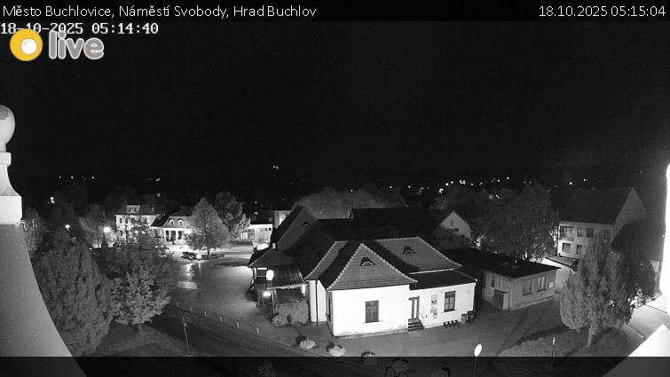 Město Buchlovice - Náměstí Svobody, Hrad Buchlov - 18.10.2025 v 05:15 Město Buchlovice - Náměstí Svobody, Hrad Buchlov - 18.10.2025 v 05:15