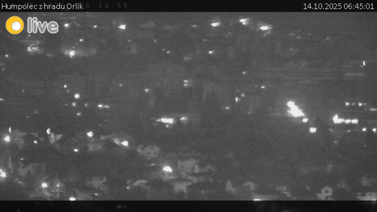 Město Humpolec - Humpolec z hradu Orlík - 14.10.2025 v 06:45 Město Humpolec - Humpolec z hradu Orlík - 14.10.2025 v 06:45