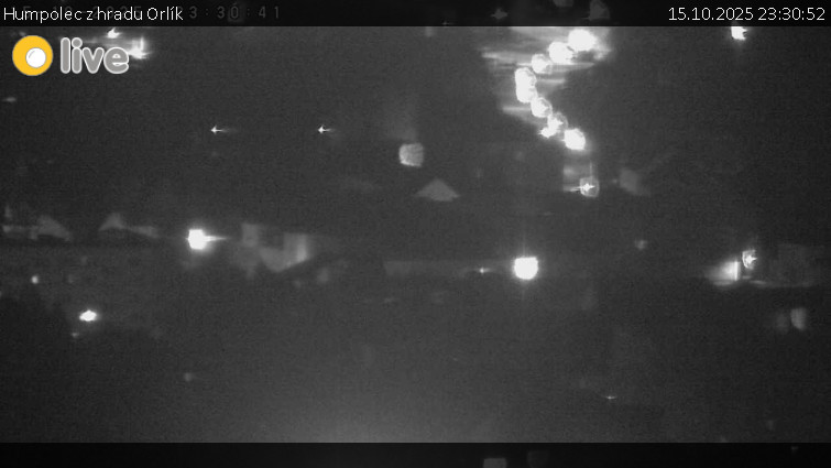 Město Humpolec - Humpolec z hradu Orlík - 15.10.2025 v 23:30 Město Humpolec - Humpolec z hradu Orlík - 15.10.2025 v 23:30