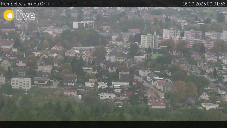 Město Humpolec - Humpolec z hradu Orlík - 16.10.2025 v 09:01 Město Humpolec - Humpolec z hradu Orlík - 16.10.2025 v 09:01