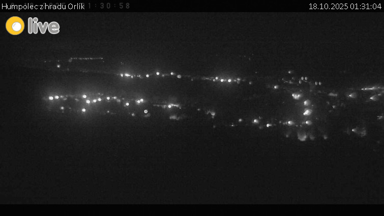 Město Humpolec - Humpolec z hradu Orlík - 18.10.2025 v 01:31 Město Humpolec - Humpolec z hradu Orlík - 18.10.2025 v 01:31