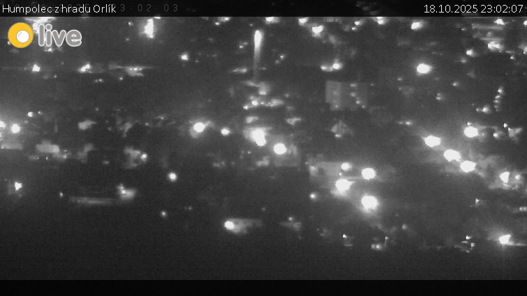 Město Humpolec - Humpolec z hradu Orlík - 18.10.2025 v 23:02 Město Humpolec - Humpolec z hradu Orlík - 18.10.2025 v 23:02