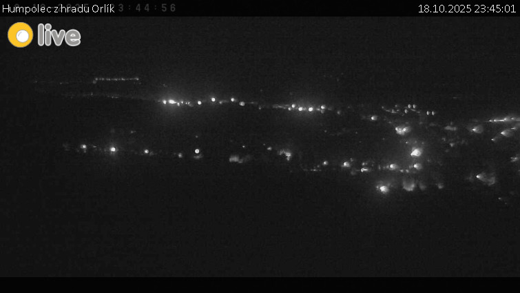 Město Humpolec - Humpolec z hradu Orlík - 18.10.2025 v 23:45 Město Humpolec - Humpolec z hradu Orlík - 18.10.2025 v 23:45