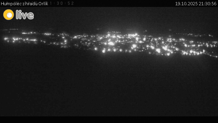 Město Humpolec - Humpolec z hradu Orlík - 19.10.2025 v 21:30 Město Humpolec - Humpolec z hradu Orlík - 19.10.2025 v 21:30