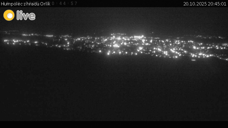 Město Humpolec - Humpolec z hradu Orlík - 20.10.2025 v 20:45 Město Humpolec - Humpolec z hradu Orlík - 20.10.2025 v 20:45