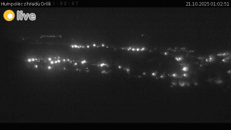 Město Humpolec - Humpolec z hradu Orlík - 21.10.2025 v 01:02 Město Humpolec - Humpolec z hradu Orlík - 21.10.2025 v 01:02