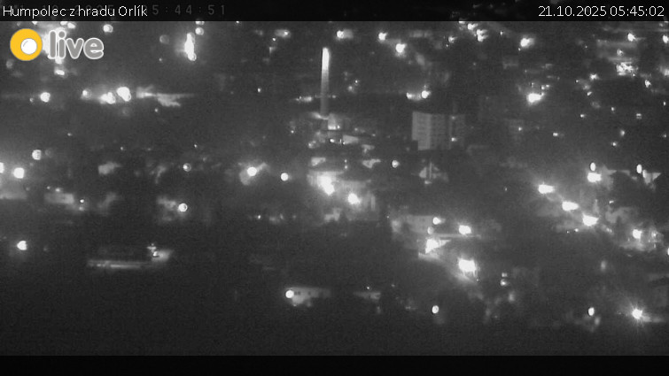 Město Humpolec - Humpolec z hradu Orlík - 21.10.2025 v 05:45 Město Humpolec - Humpolec z hradu Orlík - 21.10.2025 v 05:45