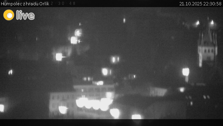 Město Humpolec - Humpolec z hradu Orlík - 21.10.2025 v 22:30 Město Humpolec - Humpolec z hradu Orlík - 21.10.2025 v 22:30