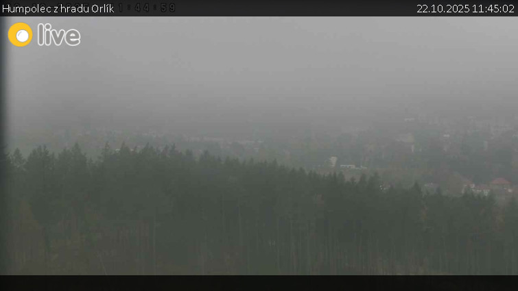 Město Humpolec - Humpolec z hradu Orlík - 22.10.2025 v 11:45 Město Humpolec - Humpolec z hradu Orlík - 22.10.2025 v 11:45