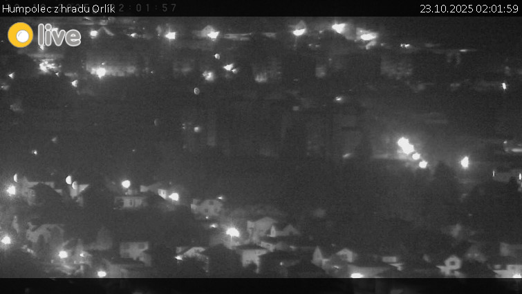 Město Humpolec - Humpolec z hradu Orlík - 23.10.2025 v 02:01 Město Humpolec - Humpolec z hradu Orlík - 23.10.2025 v 02:01