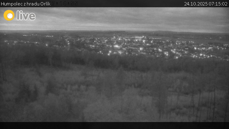 Město Humpolec - Humpolec z hradu Orlík - 24.10.2025 v 07:15 Město Humpolec - Humpolec z hradu Orlík - 24.10.2025 v 07:15