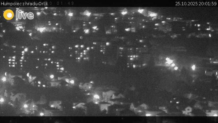 Město Humpolec - Humpolec z hradu Orlík - 25.10.2025 v 20:01 Město Humpolec - Humpolec z hradu Orlík - 25.10.2025 v 20:01
