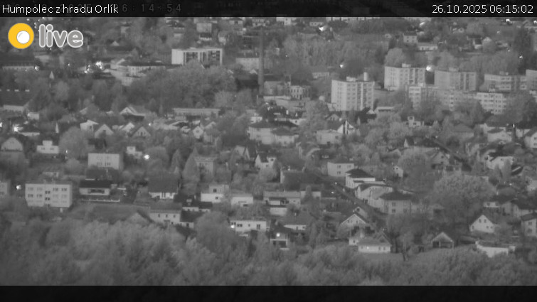 Město Humpolec - Humpolec z hradu Orlík - 26.10.2025 v 06:15 Město Humpolec - Humpolec z hradu Orlík - 26.10.2025 v 06:15