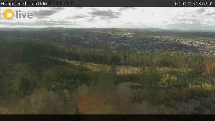 Město Humpolec - Humpolec z hradu Orlík - 26.10.2025 v 13:02 Město Humpolec - Humpolec z hradu Orlík - 26.10.2025 v 13:02