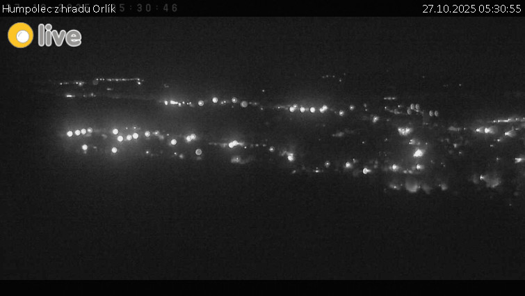 Město Humpolec - Humpolec z hradu Orlík - 27.10.2025 v 05:30 Město Humpolec - Humpolec z hradu Orlík - 27.10.2025 v 05:30