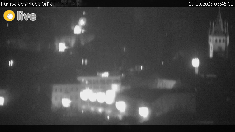 Město Humpolec - Humpolec z hradu Orlík - 27.10.2025 v 05:45 Město Humpolec - Humpolec z hradu Orlík - 27.10.2025 v 05:45