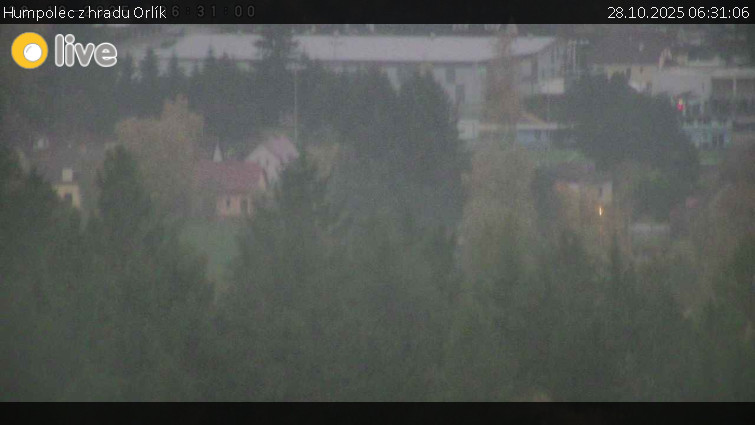 Město Humpolec - Humpolec z hradu Orlík - 28.10.2025 v 06:31 Město Humpolec - Humpolec z hradu Orlík - 28.10.2025 v 06:31