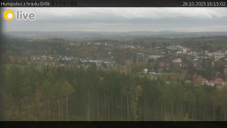 Město Humpolec - Humpolec z hradu Orlík - 28.10.2025 v 16:15 Město Humpolec - Humpolec z hradu Orlík - 28.10.2025 v 16:15