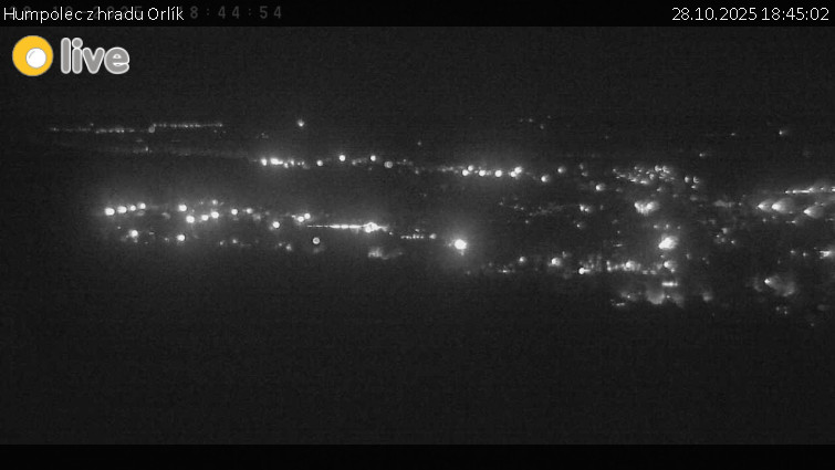 Město Humpolec - Humpolec z hradu Orlík - 28.10.2025 v 18:45 Město Humpolec - Humpolec z hradu Orlík - 28.10.2025 v 18:45