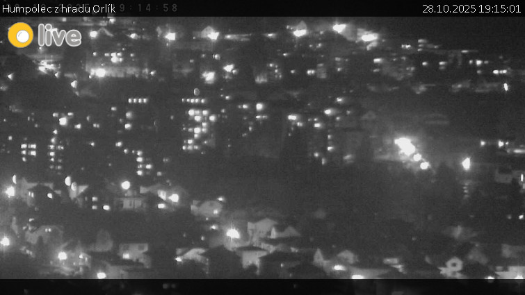Město Humpolec - Humpolec z hradu Orlík - 28.10.2025 v 19:15 Město Humpolec - Humpolec z hradu Orlík - 28.10.2025 v 19:15