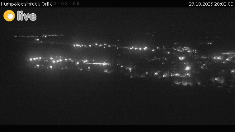 Město Humpolec - Humpolec z hradu Orlík - 28.10.2025 v 20:02 Město Humpolec - Humpolec z hradu Orlík - 28.10.2025 v 20:02