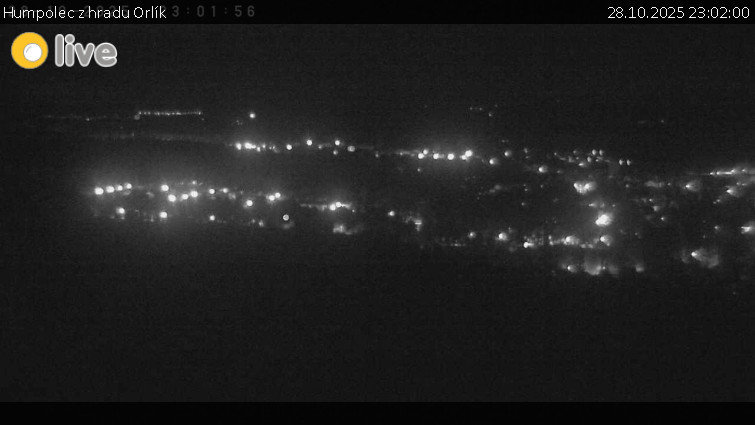 Město Humpolec - Humpolec z hradu Orlík - 28.10.2025 v 23:02 Město Humpolec - Humpolec z hradu Orlík - 28.10.2025 v 23:02