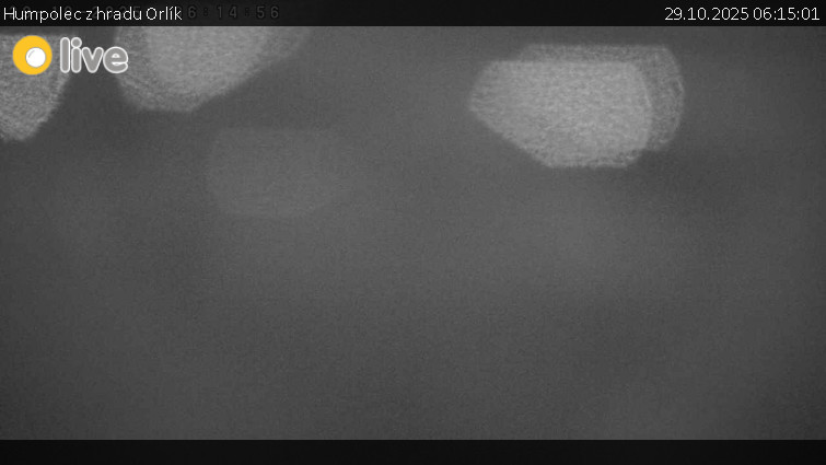 Město Humpolec - Humpolec z hradu Orlík - 29.10.2025 v 06:15 Město Humpolec - Humpolec z hradu Orlík - 29.10.2025 v 06:15