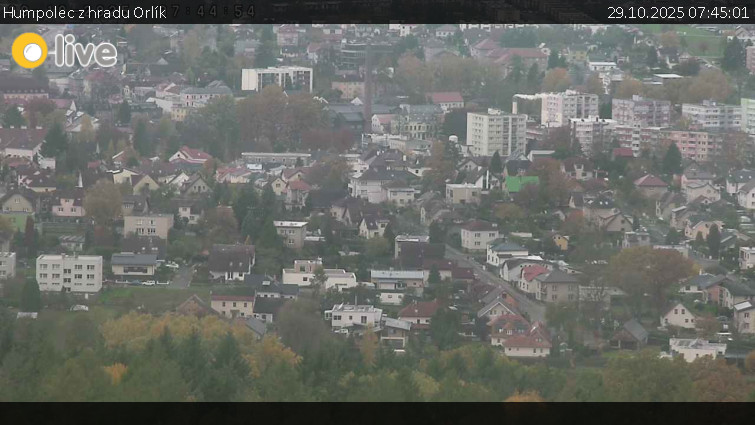 Město Humpolec - Humpolec z hradu Orlík - 29.10.2025 v 07:45 Město Humpolec - Humpolec z hradu Orlík - 29.10.2025 v 07:45