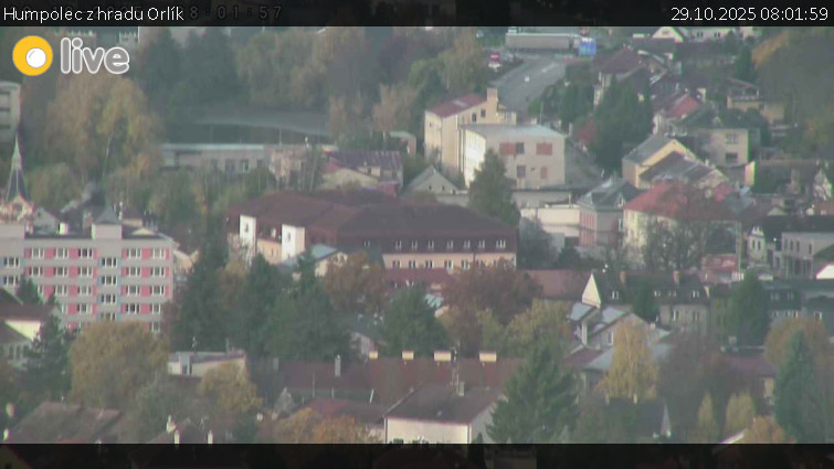 Město Humpolec - Humpolec z hradu Orlík - 29.10.2025 v 08:01 Město Humpolec - Humpolec z hradu Orlík - 29.10.2025 v 08:01