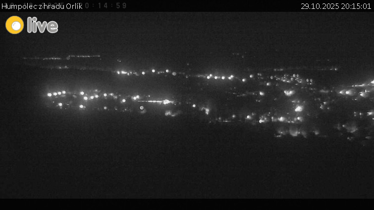 Město Humpolec - Humpolec z hradu Orlík - 29.10.2025 v 20:15 Město Humpolec - Humpolec z hradu Orlík - 29.10.2025 v 20:15