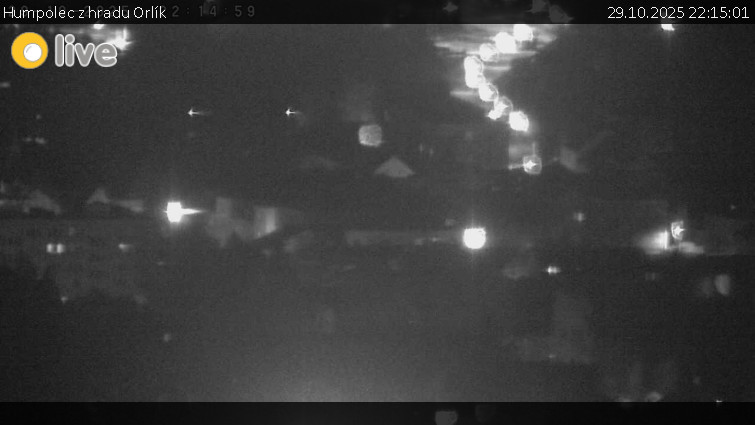Město Humpolec - Humpolec z hradu Orlík - 29.10.2025 v 22:15 Město Humpolec - Humpolec z hradu Orlík - 29.10.2025 v 22:15