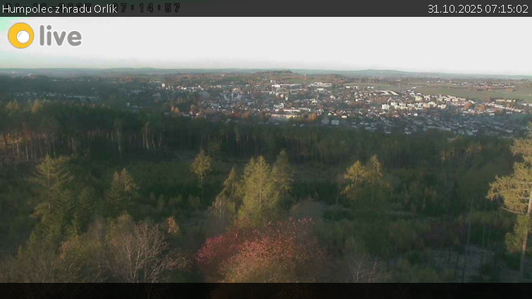 Město Humpolec - Humpolec z hradu Orlík - 31.10.2025 v 07:15 Město Humpolec - Humpolec z hradu Orlík - 31.10.2025 v 07:15